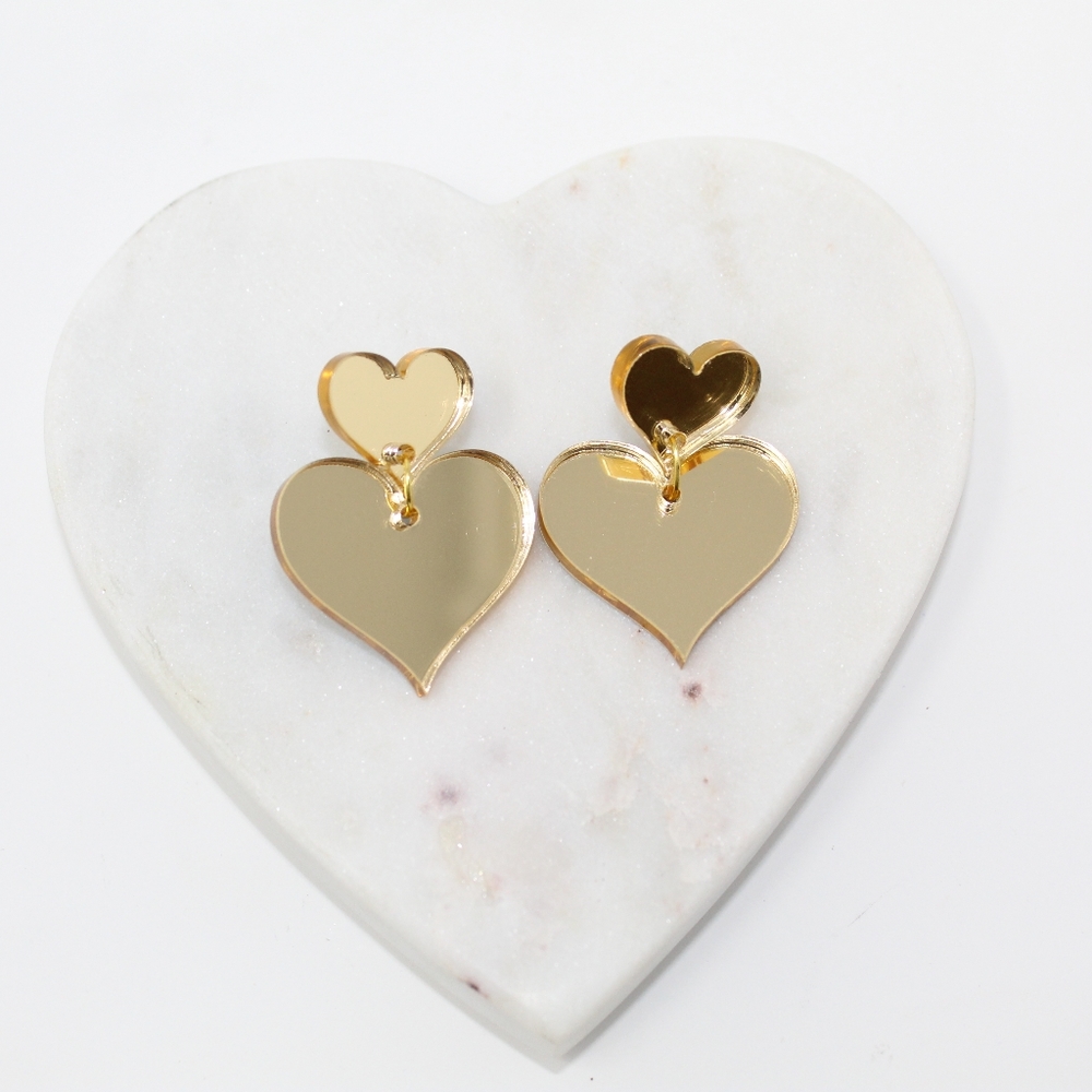 💕 Hearts of gold earrings✨